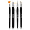 NEONAIL Nail Art Brushes set perii machiaj pentru unghii 10 buc-Țena