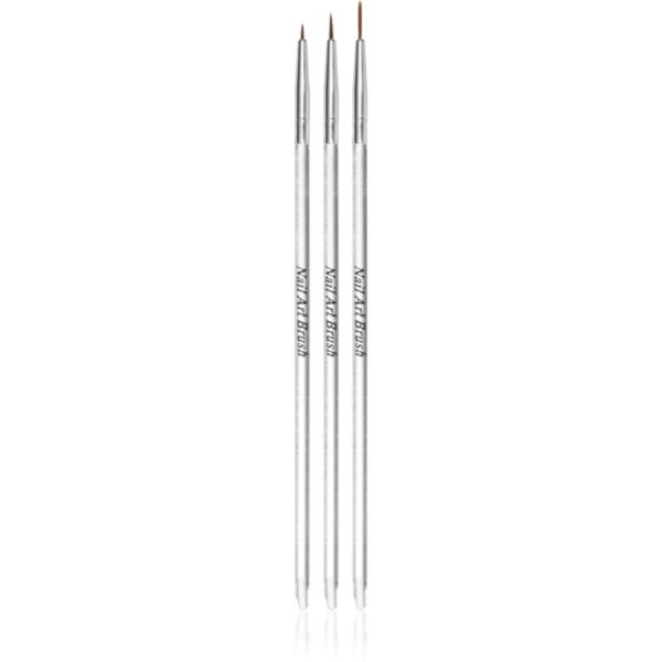 NEONAIL Nail Art Brushes set perii machiaj pentru unghii 3 buc-Țena