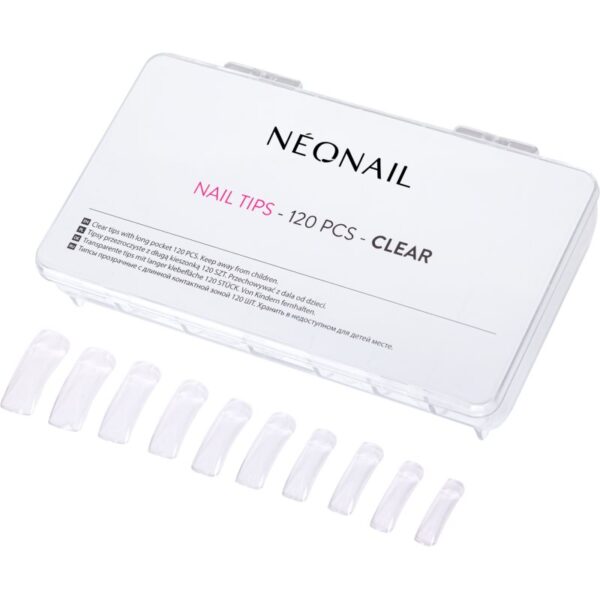 NEONAIL Nail Tips unghii artificiale tip Clear 120 buc-ro