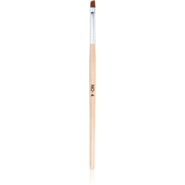 NEONAIL Wooden Brush perie pentru aplicarea produselor cu textură de gel tip No. 4 Angled 1 buc-ro