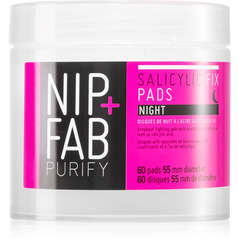 NIP+FAB Salicylic Fix dischete demachiante pentru noapte 60 buc-Țena
