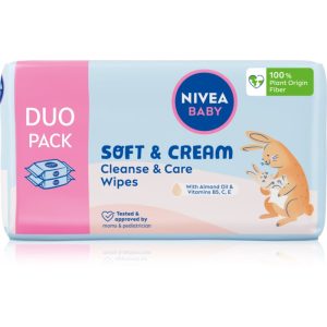 NIVEA BABY Soft & Cream servetele delicate pentru copii 2x57 buc-Țena