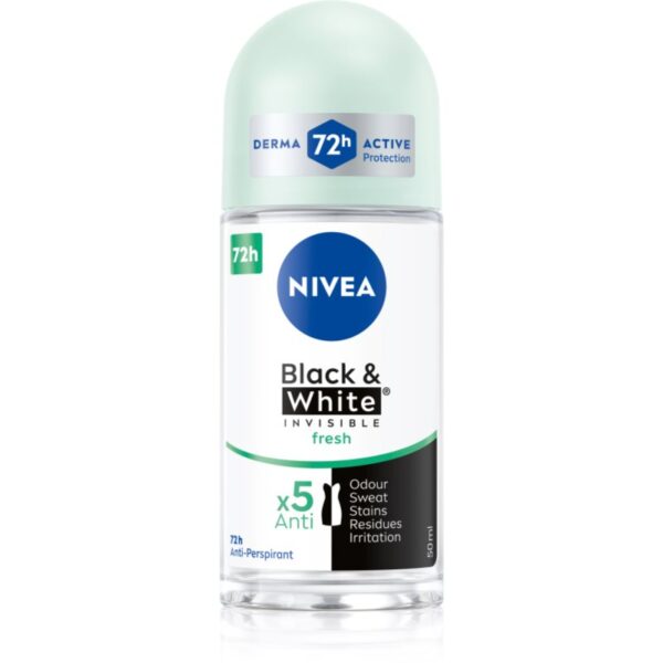 NIVEA Black & White Invisible Fresh antiperspirant împotriva petelor albe și galbene 50 ml-ro