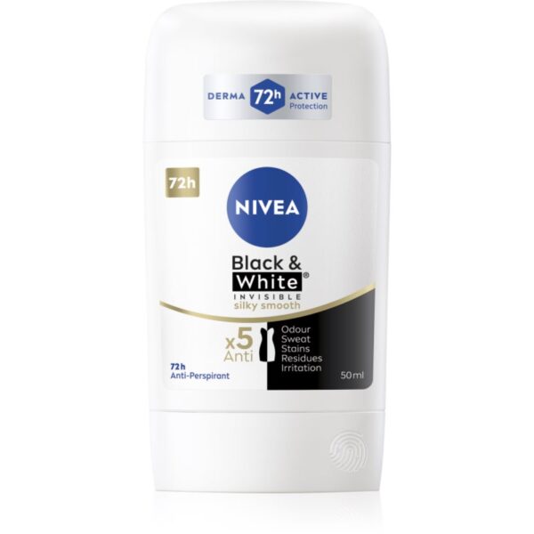 NIVEA Black & White Invisible Silky Smooth antiperspirant puternic 50 ml-ro