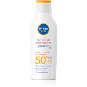 NIVEA SUN Sensitive Immediate lotiune de plaja pentru pielea sensibila SPF 50+ 200 ml-Țena