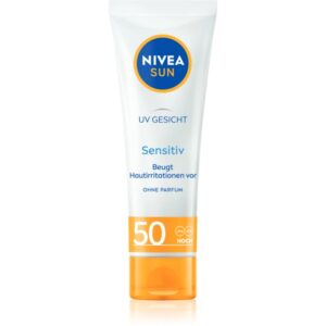 NIVEA SUN Sensitive crema protectoare pentru fata pentru piele sensibilă SPF 50 50 ml-Țena