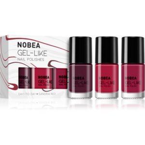 NOBEA Day-to-Day Fresh Frost Set set de lacuri de unghii Sangria red-ro