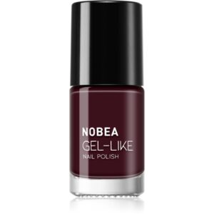 NOBEA Day-to-Day Gel-like Nail Polish lac de unghii cu efect de gel culoare Almost black #N18 6 ml-ro