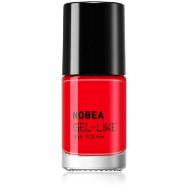 NOBEA Day-to-Day Gel-like Nail Polish lac de unghii cu efect de gel culoare Ladybug red #N08 6 ml-Țena