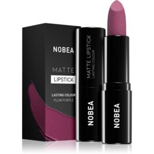 NOBEA Day-to-Day Matte Lipstick ruj mat culoare Plum purple #M15 3 g-Țena