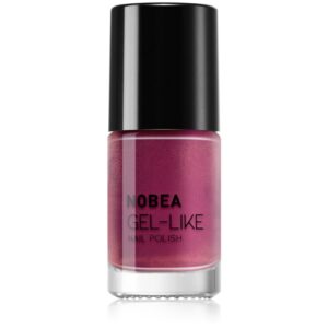 NOBEA Metal Gel-like Nail Polish lac de unghii cu efect de gel culoare Pearl cherry #N55 6 ml-ro