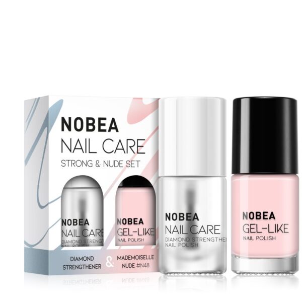NOBEA Nail Care Strong & Nude Set set de lacuri de unghii-ro
