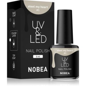 NOBEA UV & LED Nail Polish unghii cu gel folosind UV / lampă cu LED glossy culoare Steel my heart #5 6 ml-Țena