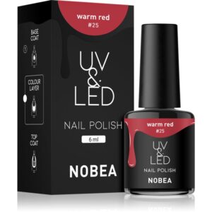 NOBEA UV & LED Nail Polish unghii cu gel folosind UV / lampă cu LED glossy culoare Warm red #25 6 ml-Țena