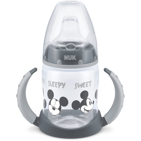 NUK First Choice Mickey Mouse cană pentru antrenament cu mânere 6m+ Grey 150 ml-Țena