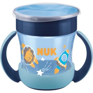 NUK Magic Cup Night ceasca cu mânere 6m+ Blue 160 ml-ro