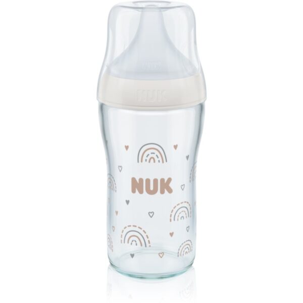 NUK Perfect Match biberon de sticlă cu controlul temperaturii 230 ml-ro