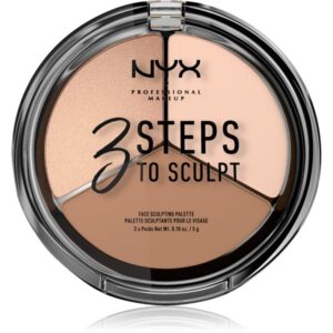 NYX Professional Makeup 3 Steps To Sculpt Patela pentru conturul fetei culoare 01 Fair 15 g-ro