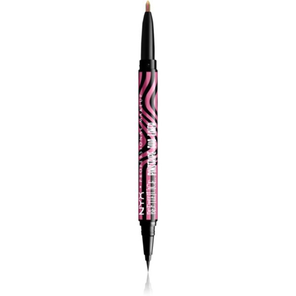 NYX Professional Makeup Beetlejuice Pinstripe Duo Liner tus de ochi 2 in 1 culoare 01 Pink Chrome 0
