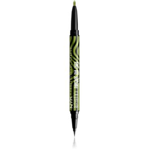 NYX Professional Makeup Beetlejuice Pinstripe Duo Liner tus de ochi 2 in 1 culoare 03 Green Chrome 0