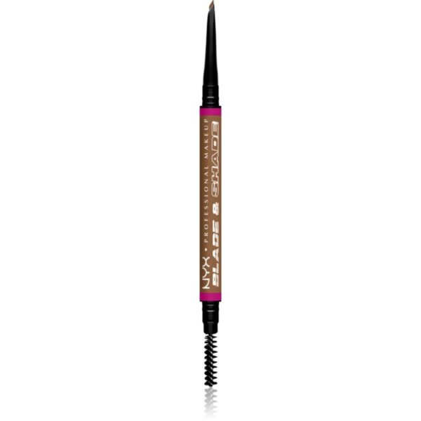 NYX Professional Makeup Blade & Shade creion pentru sprancene cu pensula culoare 02 Blonde g-Țena