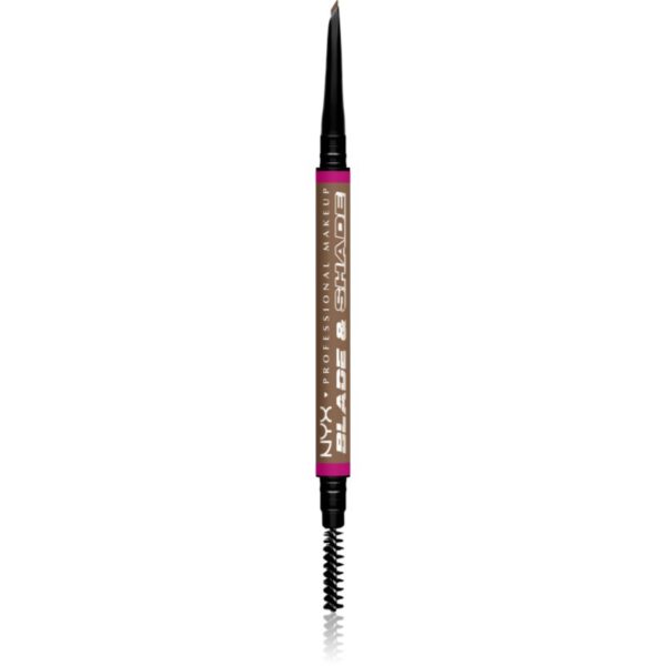 NYX Professional Makeup Blade & Shade creion pentru sprancene cu pensula culoare 04 Taupe g-ro