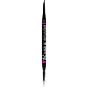 NYX Professional Makeup Blade & Shade creion pentru sprancene cu pensula culoare Black 0.06 g-ro