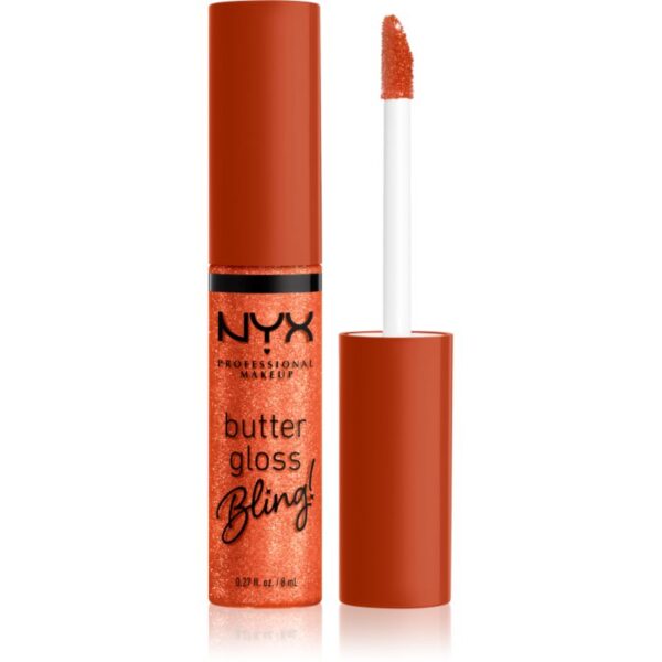 NYX Professional Makeup Butter Gloss Bling lip gloss strălucitor culoare 06 Shimmer Down 8 ml-ro