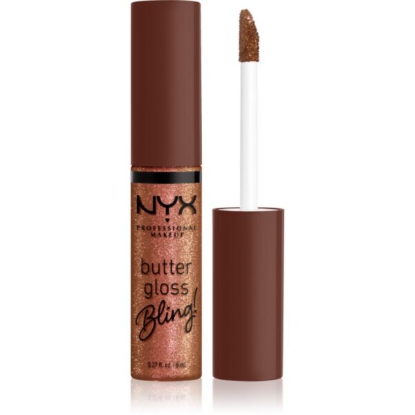 NYX Professional Makeup Butter Gloss Bling lip gloss strălucitor culoare 08 HU$TLA 8 ml-Țena