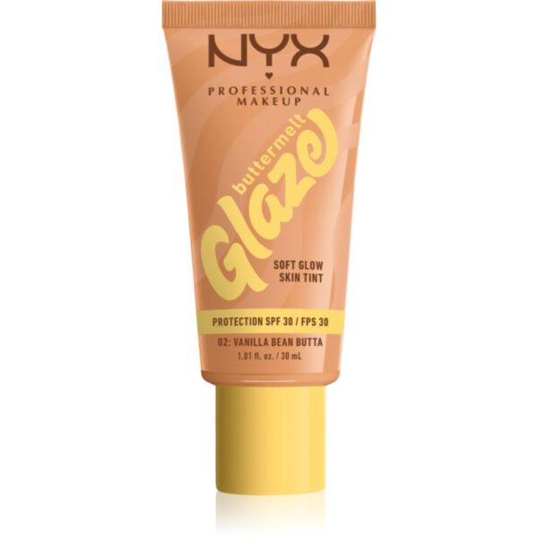NYX Professional Makeup Buttermelt Glaze tonic fluid iluminator SPF 30 culoare 02 Vanilla Bean Butta 30 ml-ro