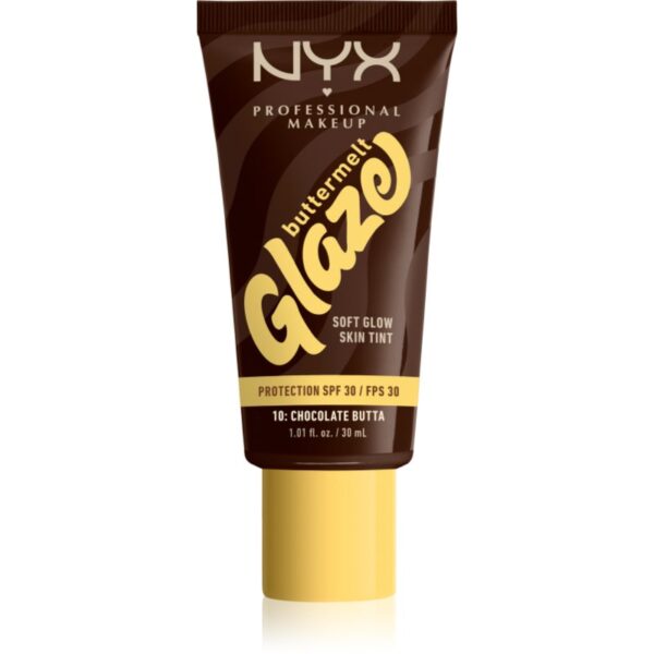 NYX Professional Makeup Buttermelt Glaze tonic fluid iluminator SPF 30 culoare 10 Chocolate Butta ml-ro