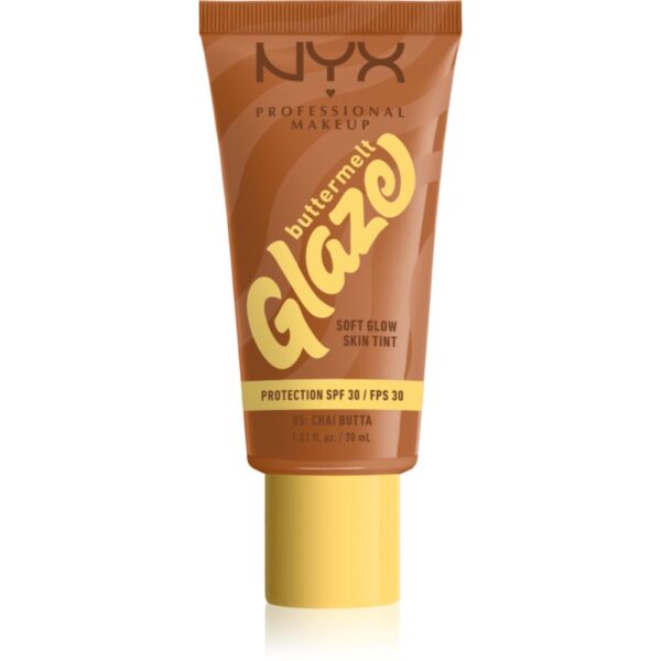 NYX Professional Makeup Buttermelt Glaze tonic fluid iluminator SPF 30 culoare Chai Butta 30 ml-ro