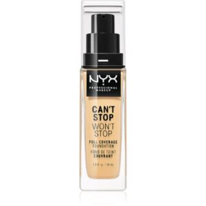 NYX Professional Makeup Can't Stop Won't Stop Full Coverage Foundation fond de ten cu acoperire ridicată culoare 08 True Beige 30 ml-ro