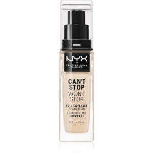 NYX Professional Makeup Can't Stop Won't Stop Full Coverage Foundation fond de ten cu acoperire ridicată culoare 1.3 Light Porcelain 30 ml-ro