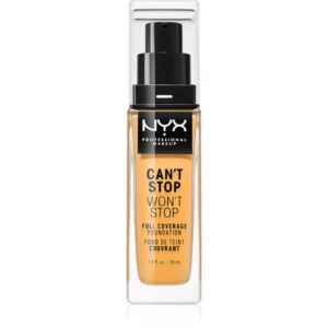 NYX Professional Makeup Can't Stop Won't Stop Full Coverage Foundation fond de ten cu acoperire ridicată culoare 14 Golden Honey 30 ml-ro