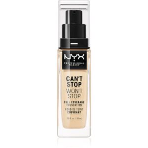 NYX Professional Makeup Can't Stop Won't Stop Full Coverage Foundation fond de ten cu acoperire ridicată culoare 6.3 Warm Vanilla 30 ml-ro