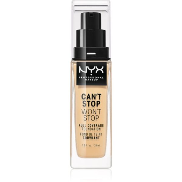 NYX Professional Makeup Can't Stop Won't Stop Full Coverage Foundation fond de ten cu acoperire ridicată culoare 6.5 Nude 30 ml-ro
