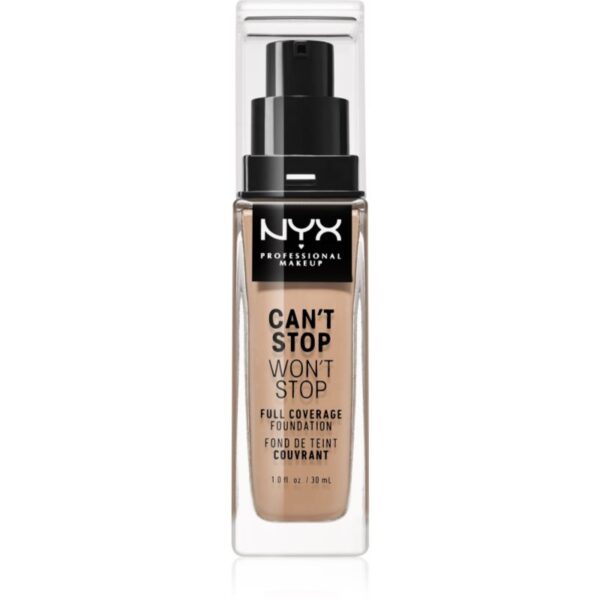 NYX Professional Makeup Can't Stop Won't Stop Full Coverage Foundation fond de ten cu acoperire ridicată culoare Light Ivory 30 ml-Țena