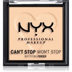 NYX Professional Makeup Can't Stop Won't Stop Mattifying Powder pudra matuire culoare 02 Light 6 g-ro