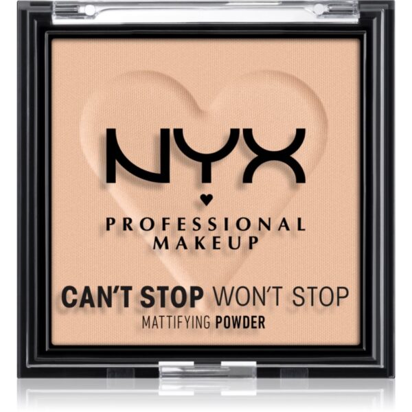 NYX Professional Makeup Can't Stop Won't Stop Mattifying Powder pudra matuire culoare 03 Light Medium 6 g-ro