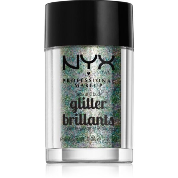 NYX Professional Makeup Face & Body Glitter Brillants sclipici pentru față și corp culoare 06 Crystal 2.5 g-ro