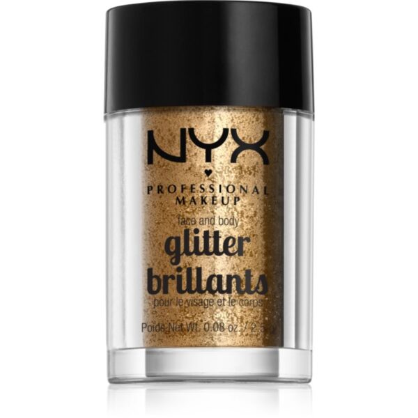NYX Professional Makeup Face & Body Glitter Brillants sclipici pentru față și corp culoare 08 Bronze 2.5 g-ro