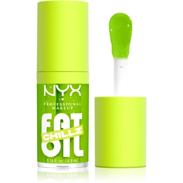 NYX Professional Makeup Fat Oil Chillz ulei pentru buze cu efect racoritor culoare 4.8 ml-Țena