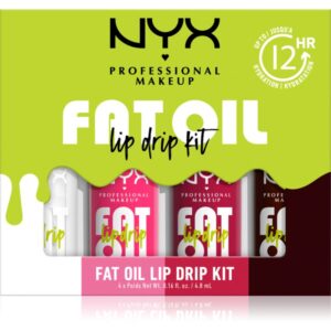 NYX Professional Makeup Fat Oil Lip Drip set îngrijire buze 4x4.8 ml-Țena