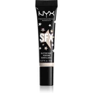 NYX Professional Makeup Halloween Glitter Paint sclipici pentru față și corp culoare 01 Graveyard Glam 8 ml-ro