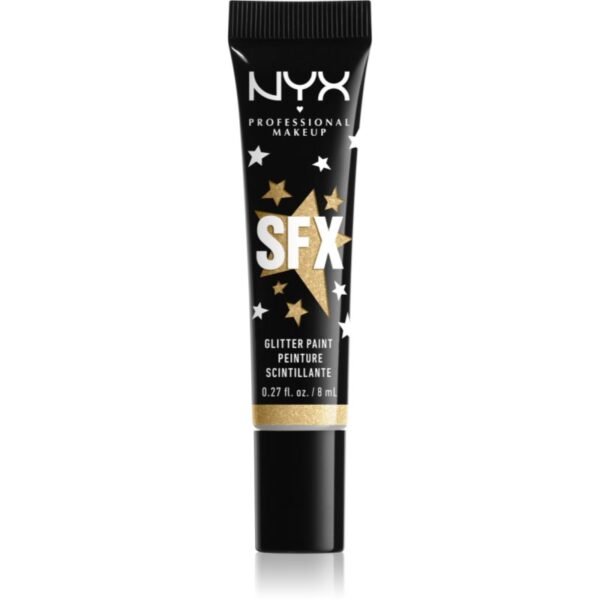 NYX Professional Makeup Halloween Glitter Paint sclipici pentru față și corp culoare 02 Broomstick Baddie 8 ml-ro