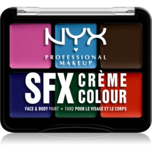 NYX Professional Makeup Halloween SFX Paints paleta pentru fata multifunctionala corp si fata culoare 02 Secondary 6 g-Țena