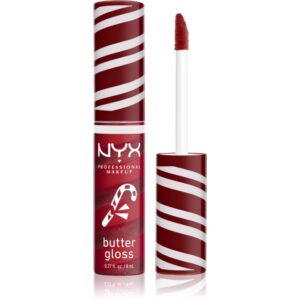 NYX Professional Makeup Holiday Butter Gloss lip gloss culoare 01 Peppermint Swirl 8 ml-ro