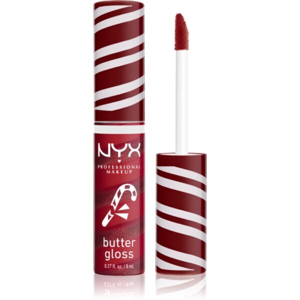 NYX Professional Makeup Holiday Butter Gloss lip gloss culoare 01 Peppermint Swirl 8 ml-ro