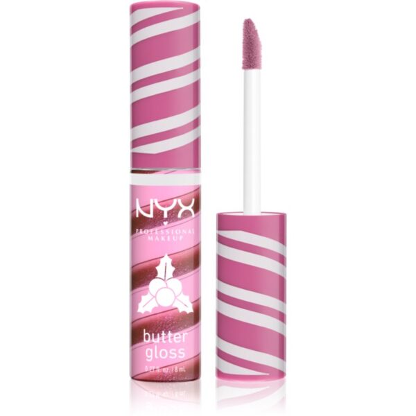 NYX Professional Makeup Holiday Butter Gloss lip gloss culoare 04 Holly Berry Swirl 8 ml-ro